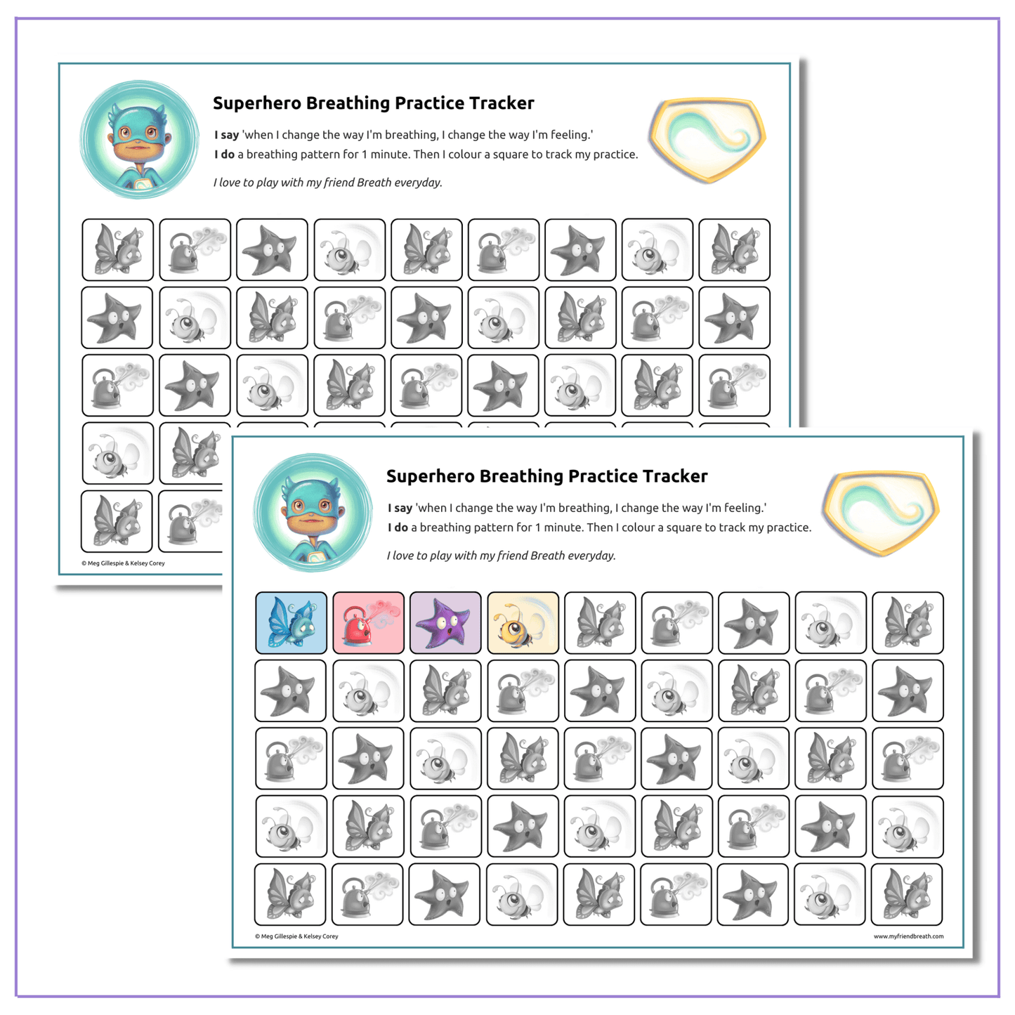 Superhero Breathing Practice Tracker - FREE DOWNLOAD!