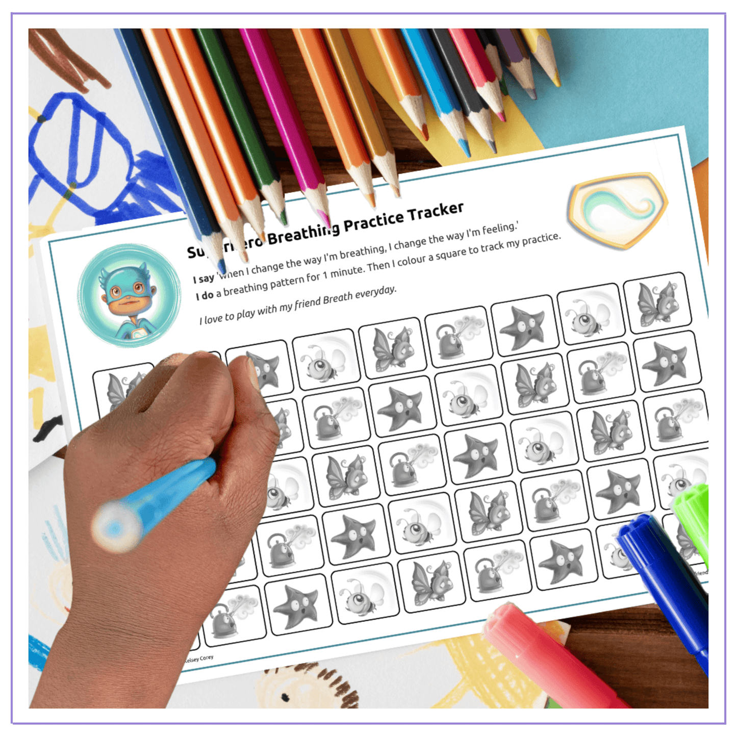 Superhero Breathing Practice Tracker - FREE DOWNLOAD!