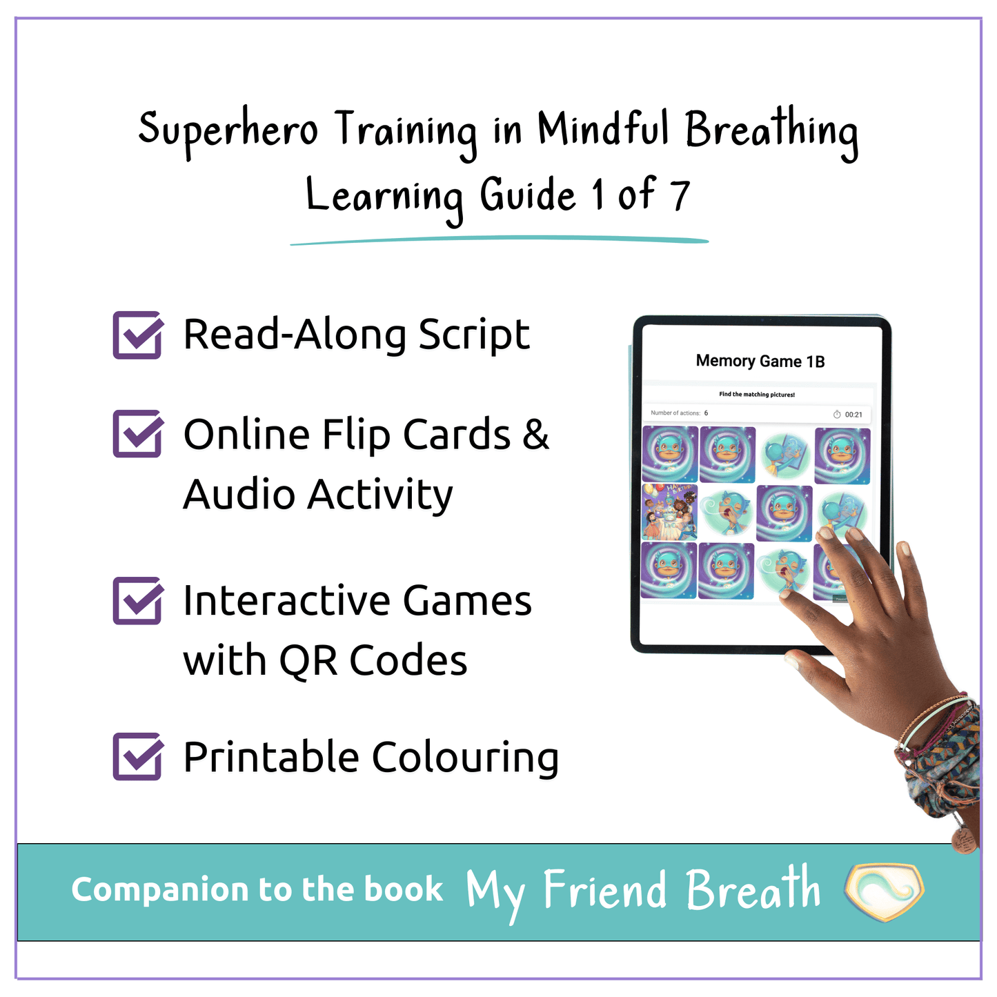 Superhero Training in Mindful Breathing - Learning Guide #1 - FREE DOWNLOAD!